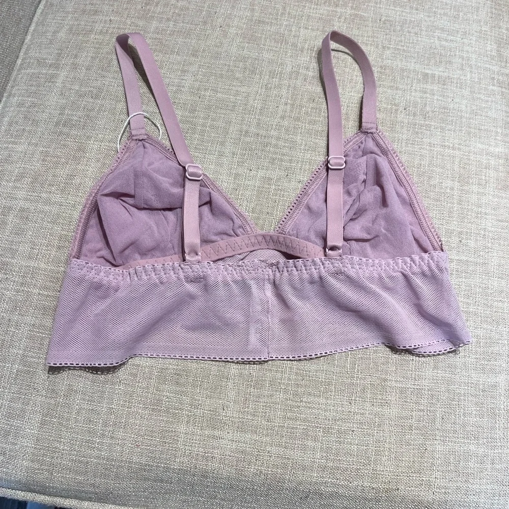 NWT Cosabella Lavender Purple Mesh Lace Triangle Longline Bralette Medium